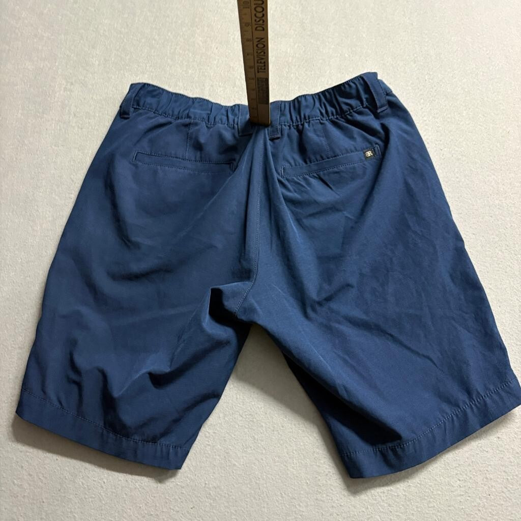 Banana Republic Mens 30 Chino Shorts Blue Stretch Cotton Blend Casual
