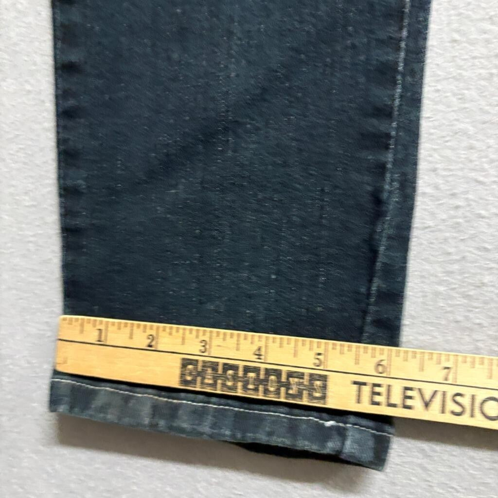 Out Jeans Womens Size 8 Dark Wash Rhinestone Back Pockets Stretch Skinny Denim