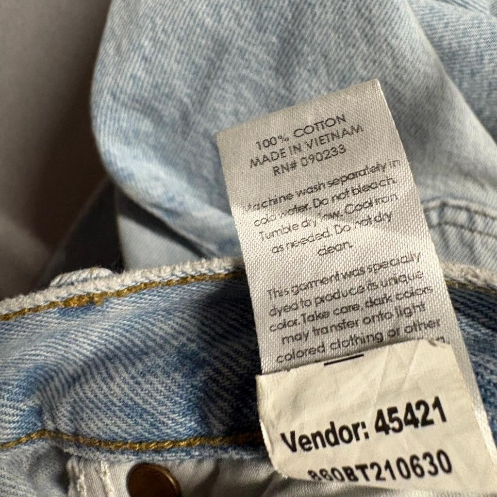 PacSun Dad Jean Womens Size 28 Light Wash Distressed Ripped Denim High Rise