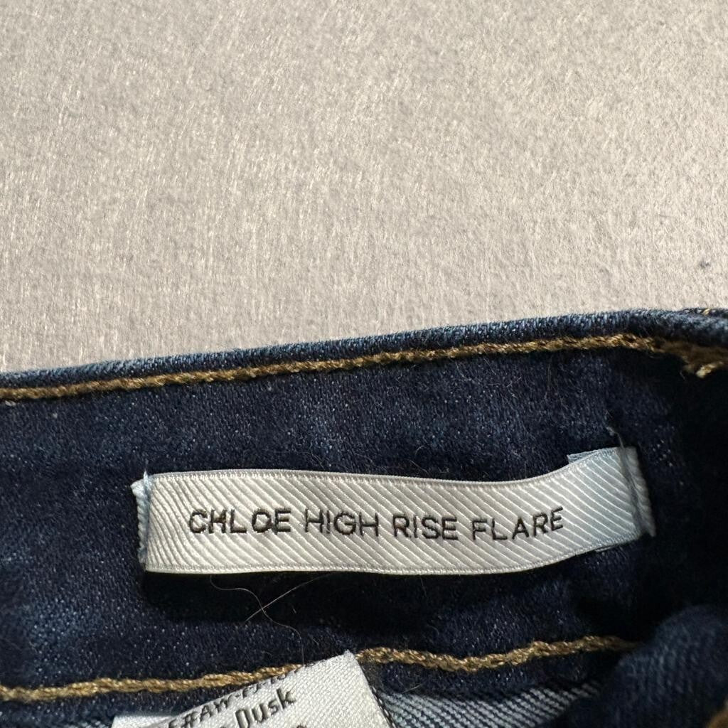 American Tall Chloe High Rise Flare Jeans Womens 27 x 35 Indigo Dusk Blue