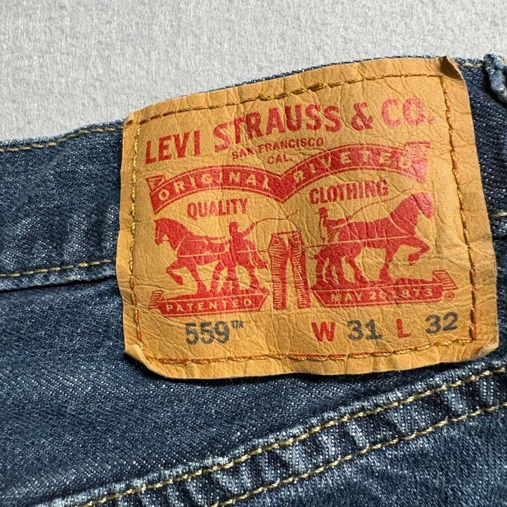 Levis 559 Relaxed Straight Jeans Mens 31x32 Blue Denim Pants
