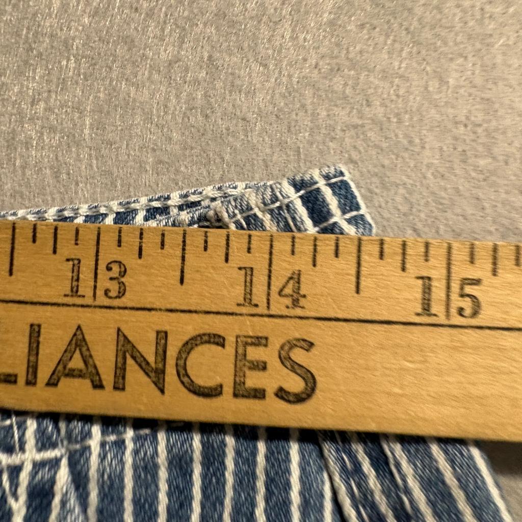 BBJ Los Angeles Carpenter Pants Womens Size 5 27 Blue White Striped Straight Leg