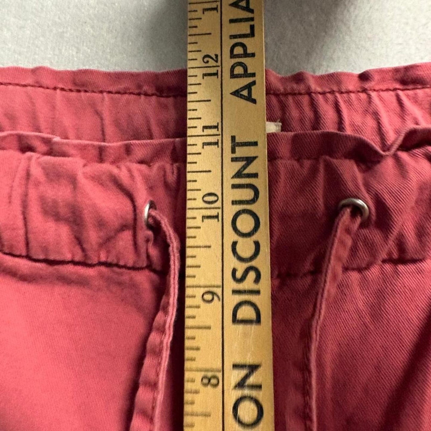 Levis Jogger Pants Womens Large Red Drawstring Elastic Waist Cotton Twill