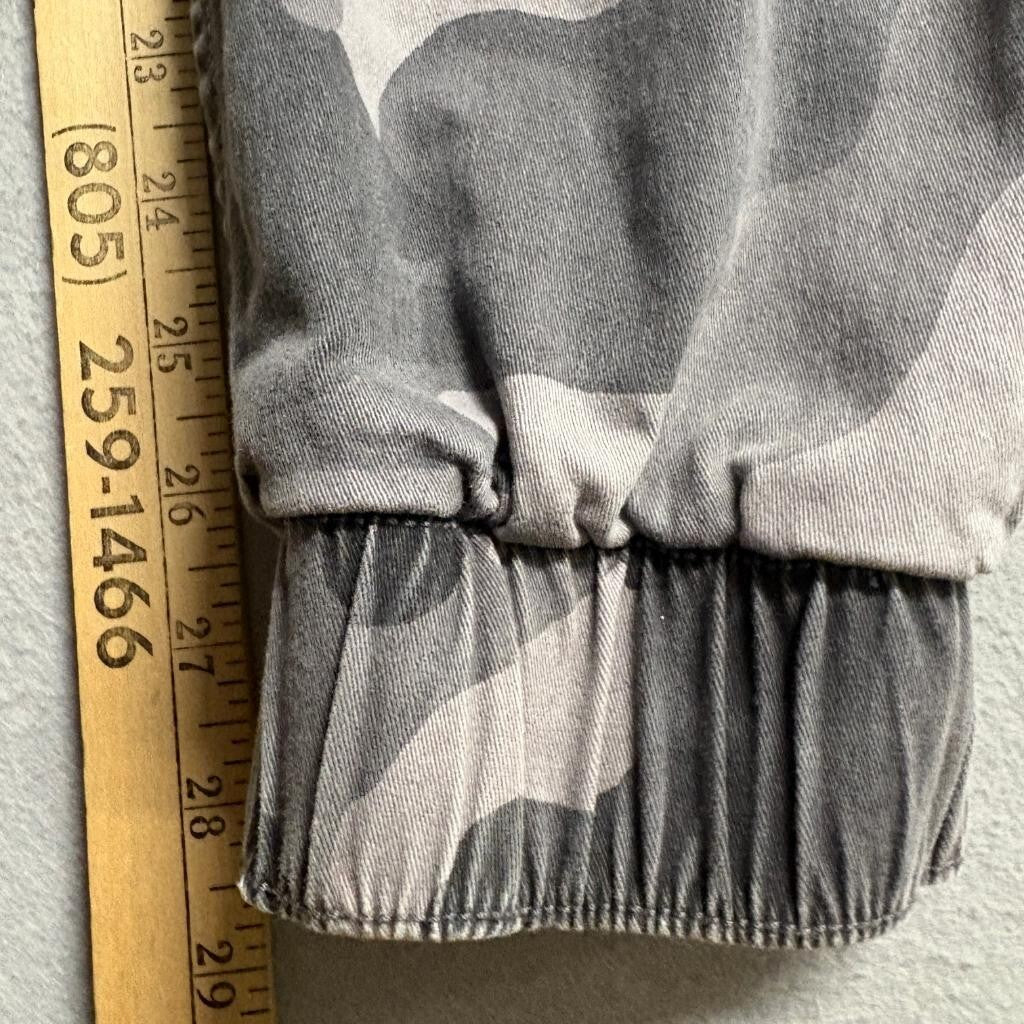 Hollister Ultra High Rise Jogger Pants Womens Small Gray Camo Cargo Stretch