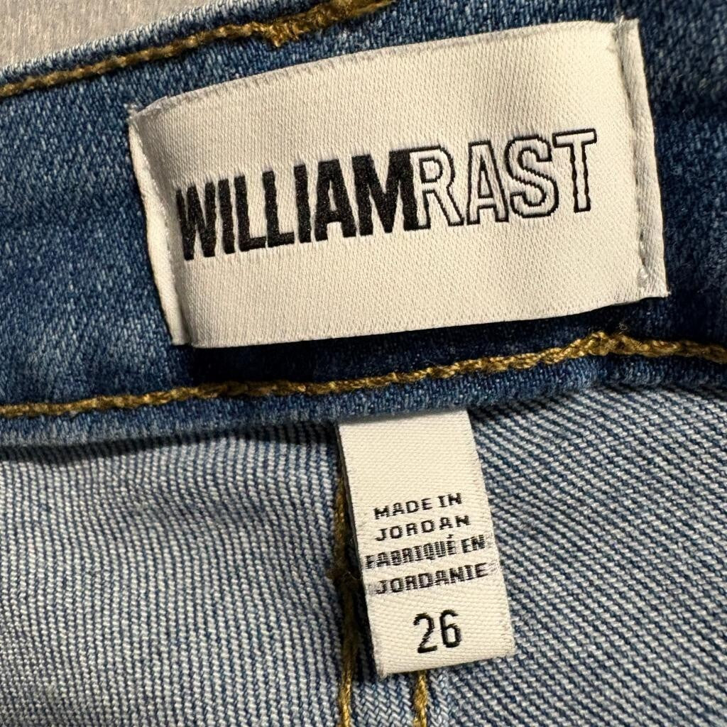 William Rast High Rise Ankle Skinny Jeans Womens 26 Distressed Blue Denim