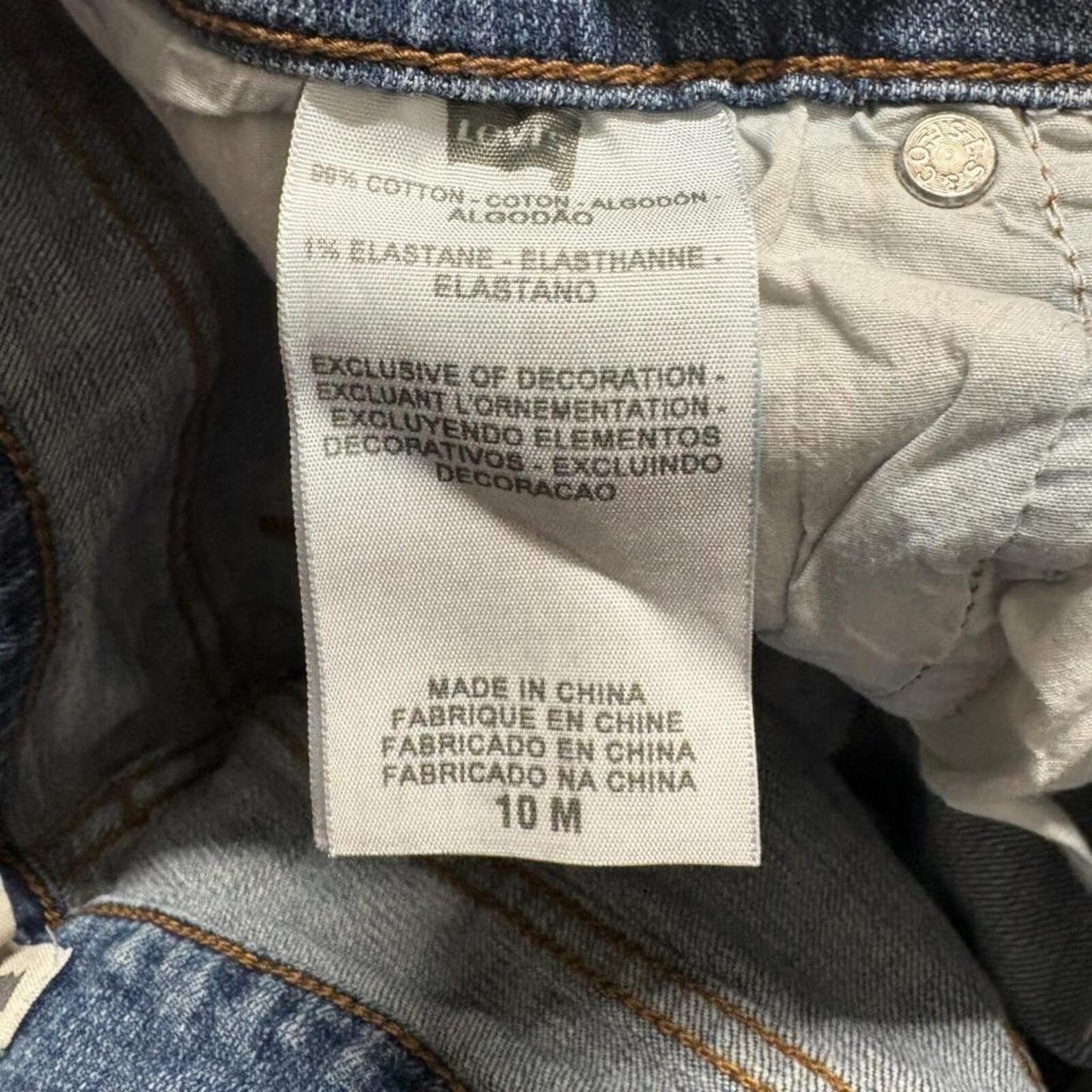 Levis 515 Bootcut Jeans Womens 10M Blue Denim Stretch Mid Rise Medium Wash