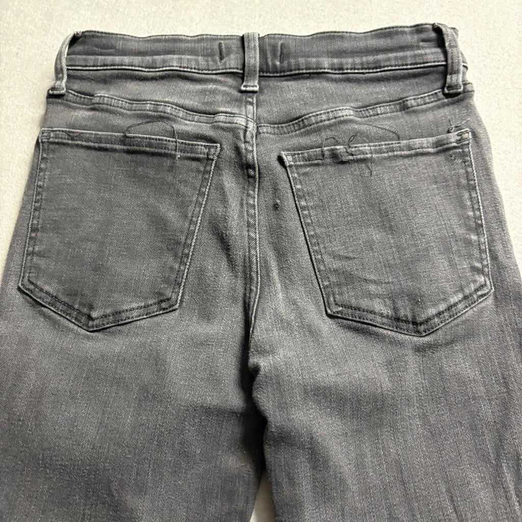 Madewell Stovepipe Jeans Womens 28P Gray High Rise Crop Stretch Denim