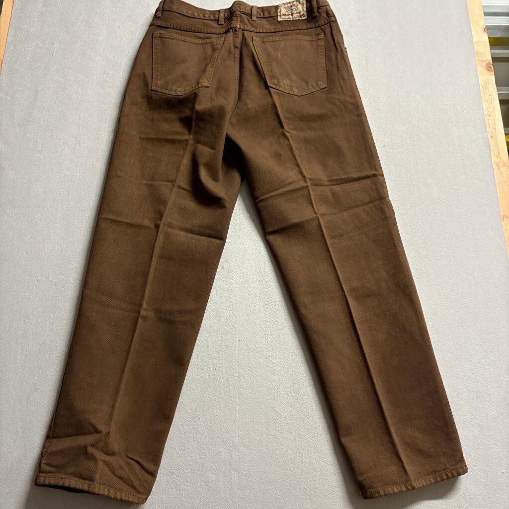 Roglins Vintage 90s Brown Denim Jeans Womens Size 36M High Rise Straight Leg