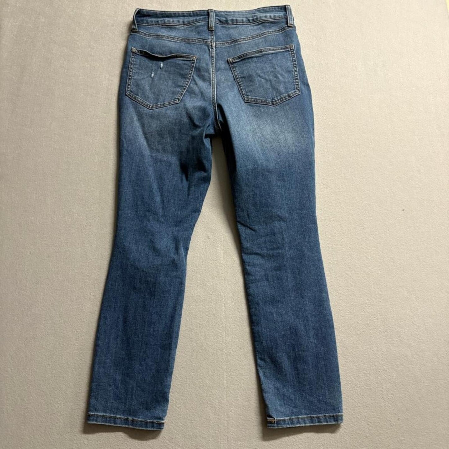 LC Lauren Conrad Distressed Skinny Jeans Womens 30x26 Blue Denim Stretch 31x27
