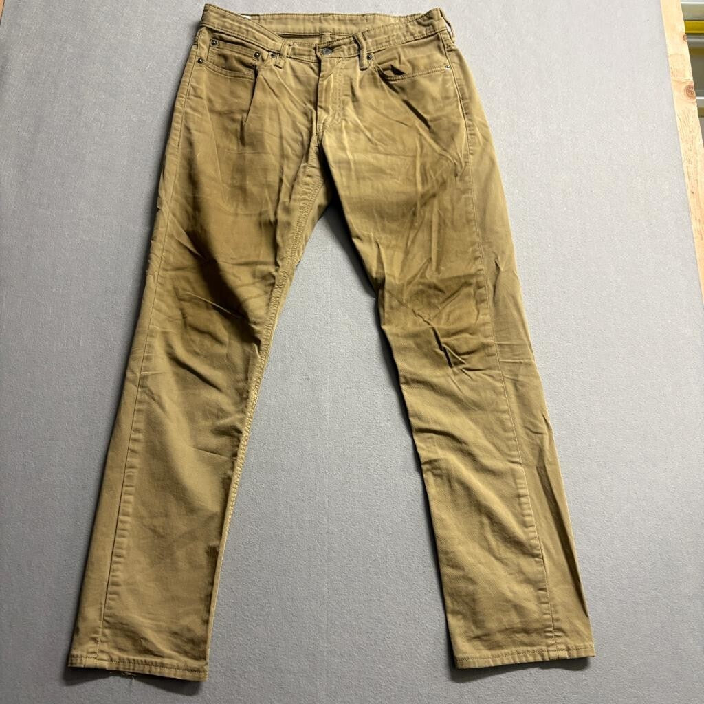 Levis 511 Slim Fit Jeans Mens 32x32 Brown Khaki Denim Pants