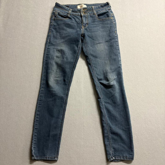 Rewind Skinny Jeans Womens Size 5 Blue Denim Double Button Stretch