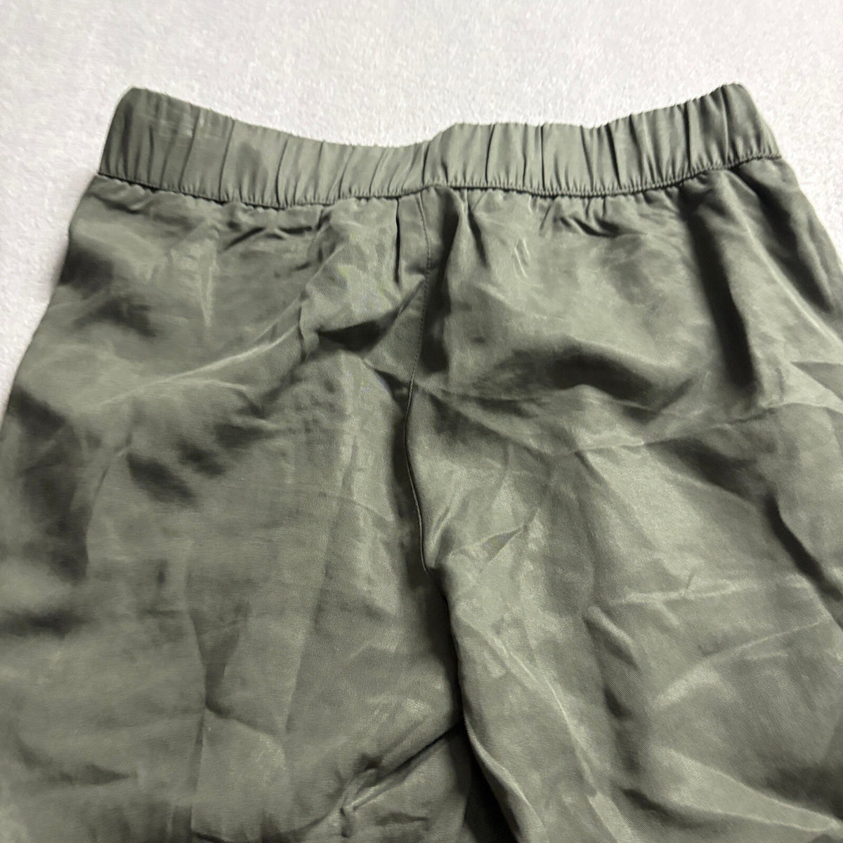 Banana Republic Petite XXS Cargo Jogger Pants Olive Green Lyocell Elastic Waist