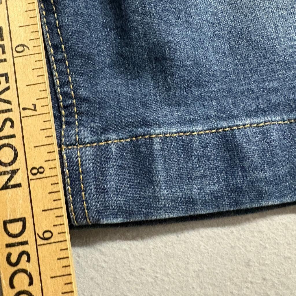One 5 One Goddess Fit Denim Bermuda Shorts Womens Size 4/27 Blue Stretch