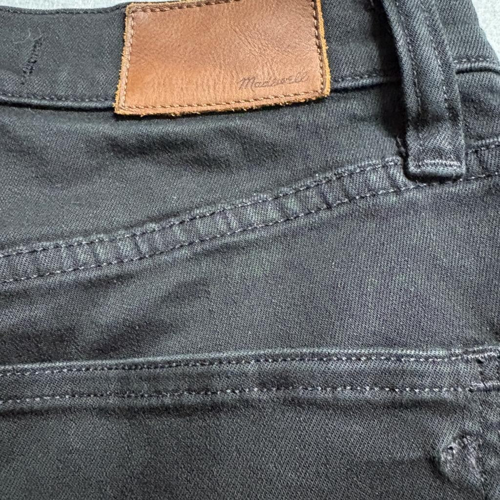 Madewell 10 High Riser Skinny Skinny Jeans Womens 25 Black Stretch Denim