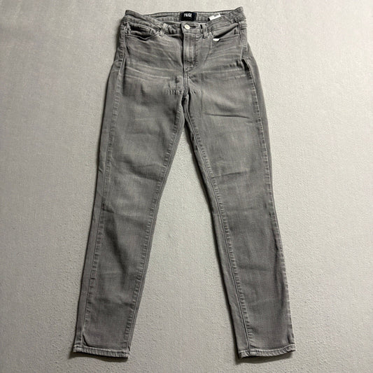 Paige Hoxton Ankle Jeans Womens 28 Gray High Rise Skinny Stretch Denim Pant USA