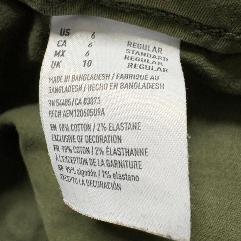 American Eagle Outfitters Womens Pants Size 6 Green Cotton Stretch Jogger