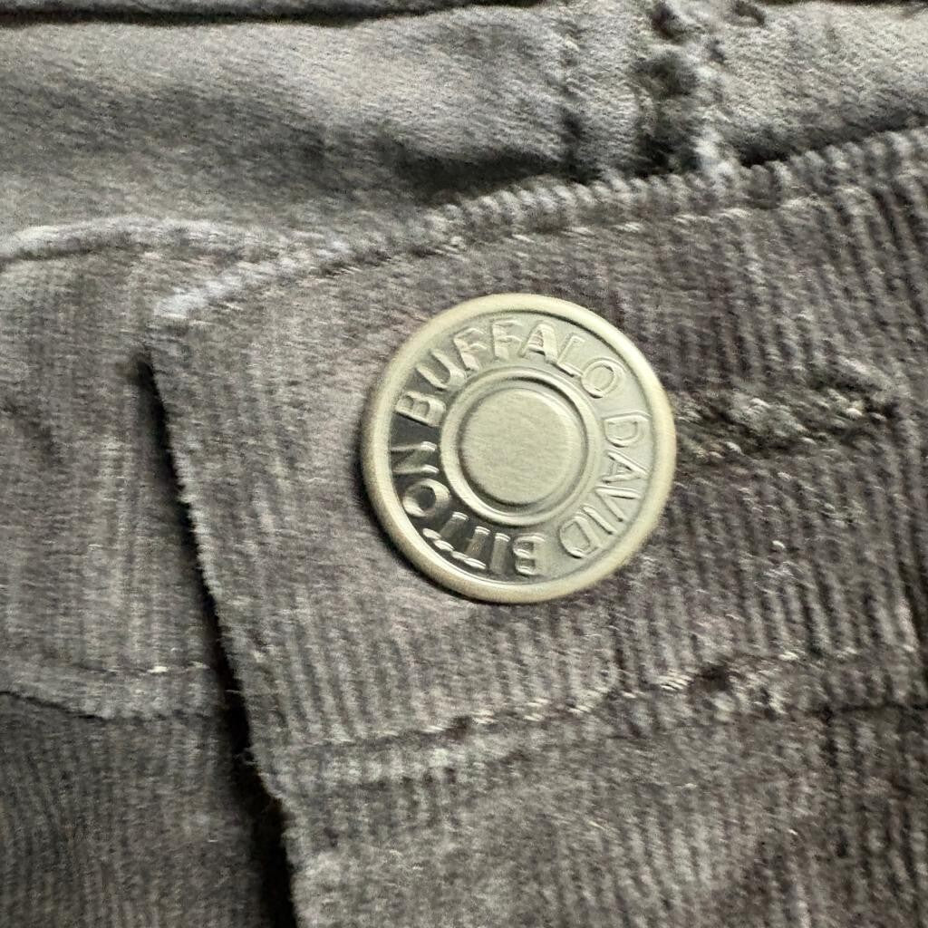 Buffalo David Bitton Corduroy Pants Womens 10/30 Gray Stretch Skinny Leg