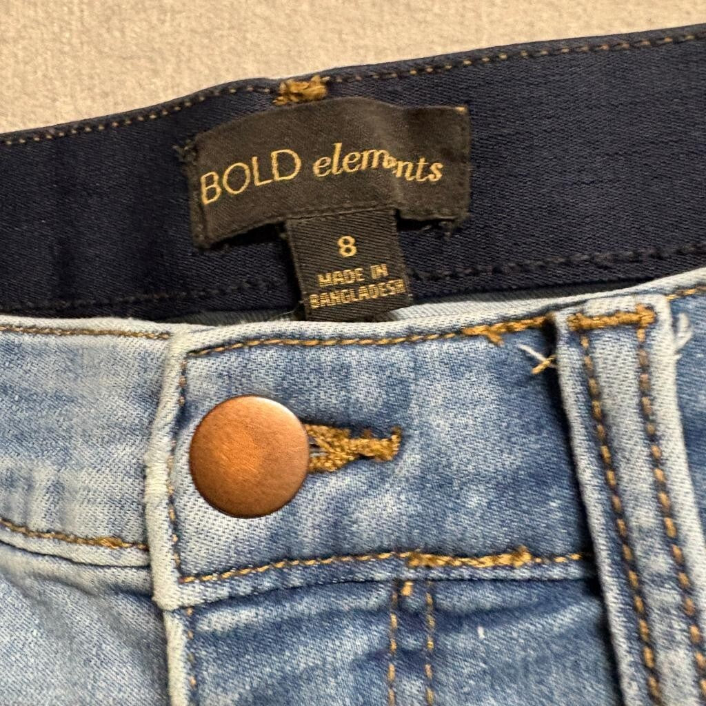 Bold Elements Women Skinny Jeans Size 8 Light Wash Repreve Recycled Denim