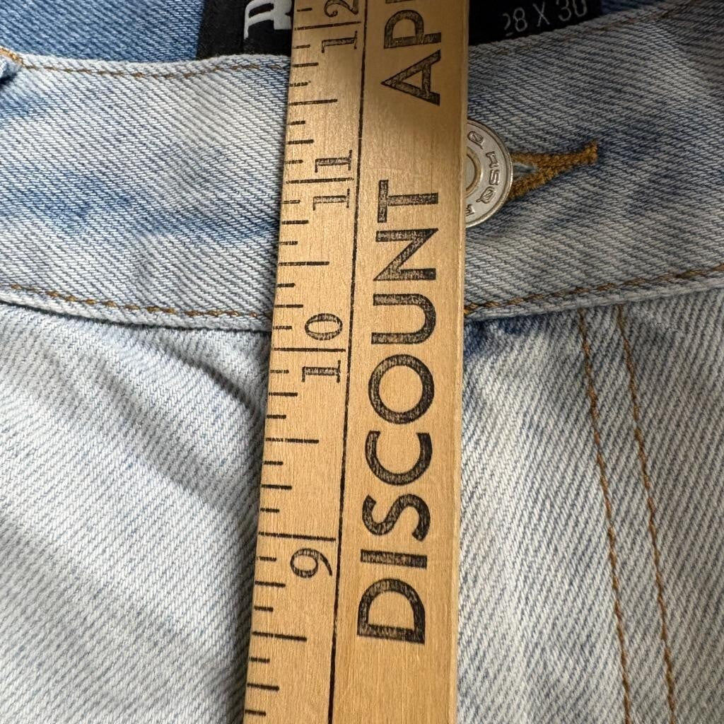 RSQ Utility Carpenter Jeans Womens 28x30 Light Wash Blue Denim Double Knee Pants