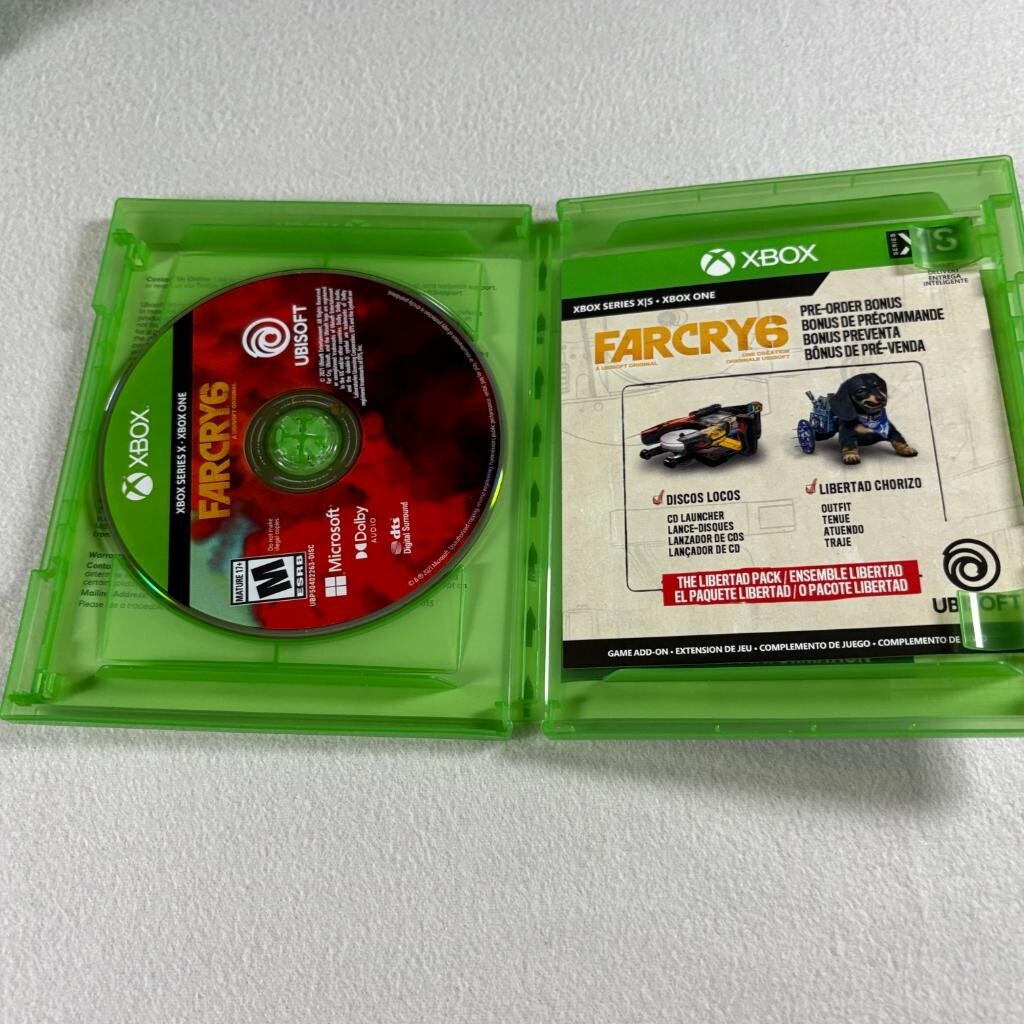 Far Cry 6 Xbox Series X Xbox One Ubisoft Game with Case and Insert