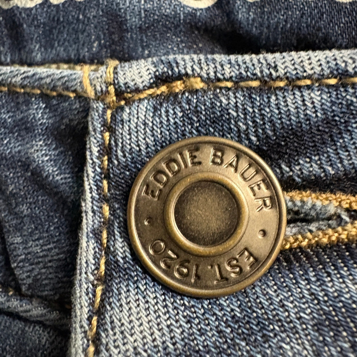 Eddie Bauer Slightly Curvy High Rise Slim Straight Jeans Womens 12 Dark Wash