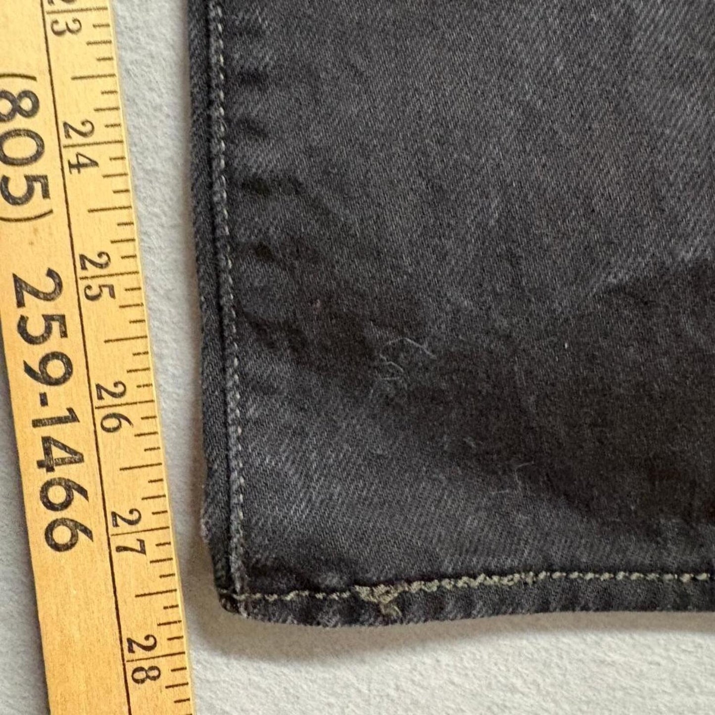 Levis 501 Original Fit Jeans Mens 32x29 Black Button Fly Denim Pants EG