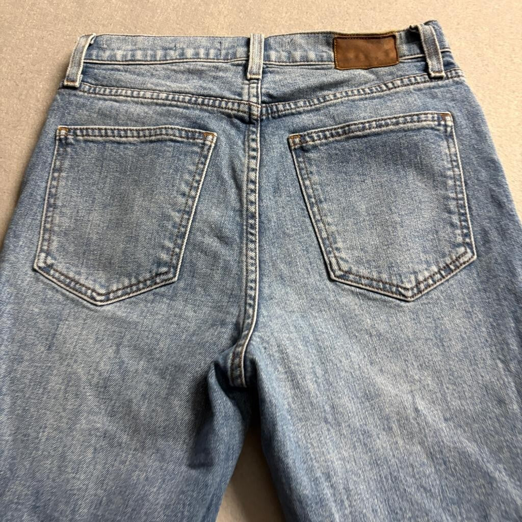 Denim Forum The Yoko High Rise Slim Jeans Womens 27 Blue Denim Button Fly