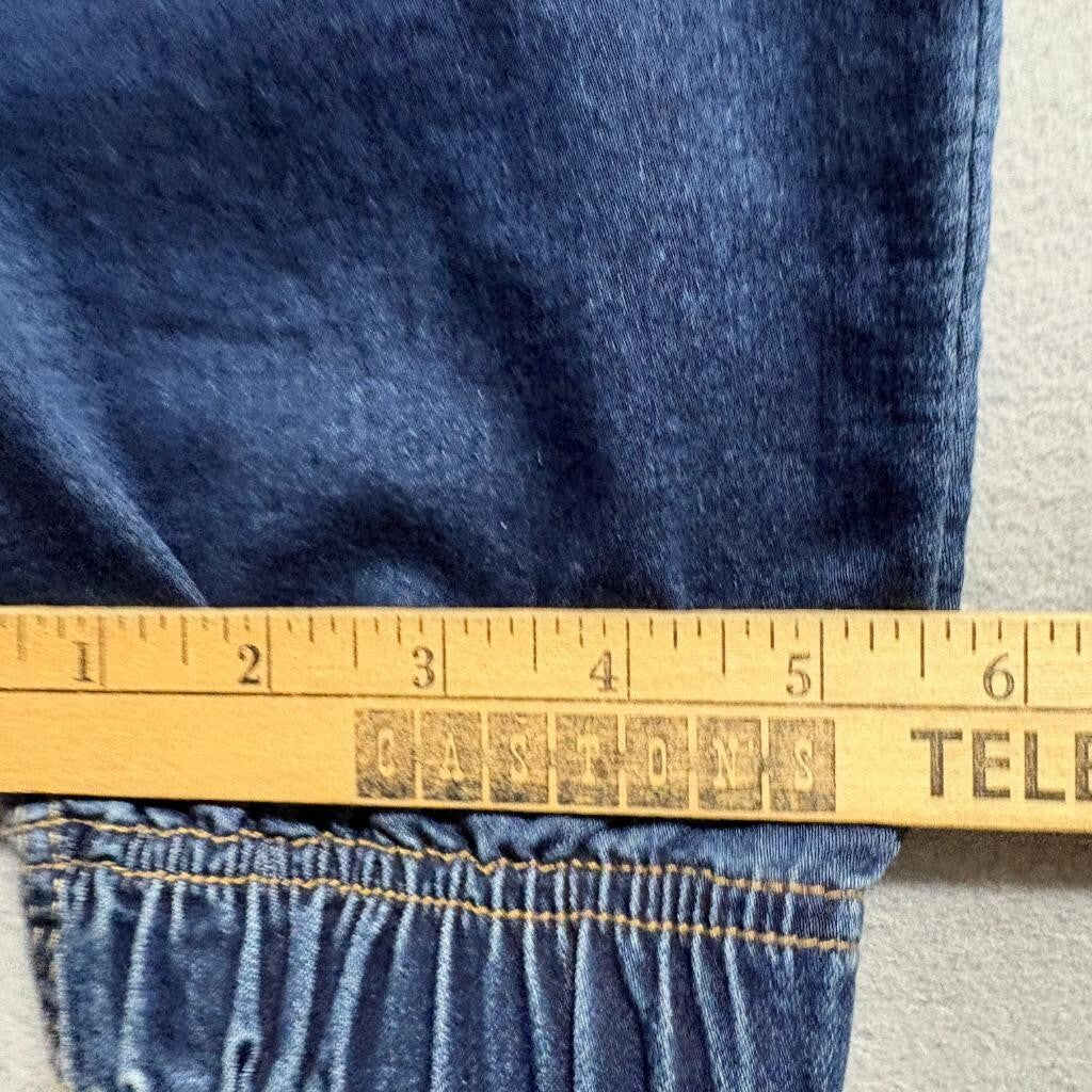 One 5 One Denim Joggers Womens Small Blue Elastic Drawstring Waist Stretch Jeans