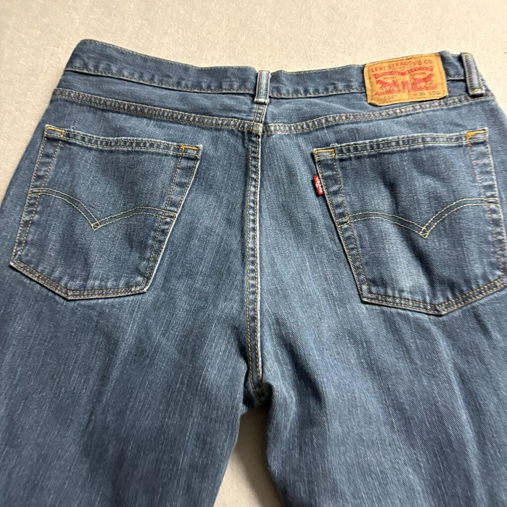 Levi's 514 Straight Fit Jeans Mens 36x30 Blue Denim Cotton Pants