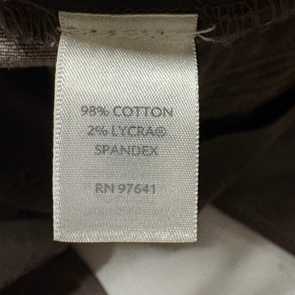 J.Jill Denim Slim Leg Jeans Womens 16 Brown Stretch Cotton Lycra Mid Rise