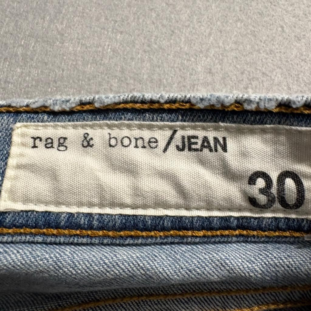Rag & Bone Ankle Skinny Jeans Womens 30 Distressed Blue Denim Stretch
