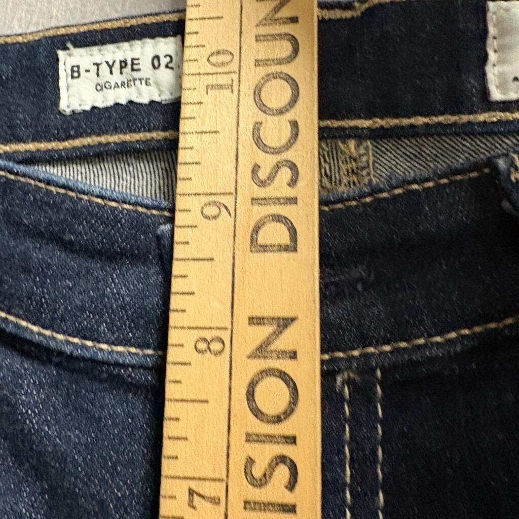 AG Adriano Goldschmied B-Type 02 Cigarette Jeans Womens 27x29 Dark Wash Stretch