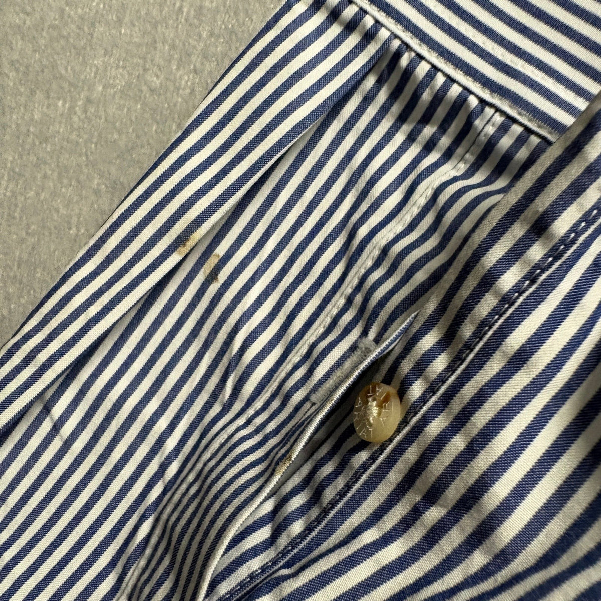 Ariat Pro Series Shirt Mens Large Blue White Striped Western Long Sleeve Button