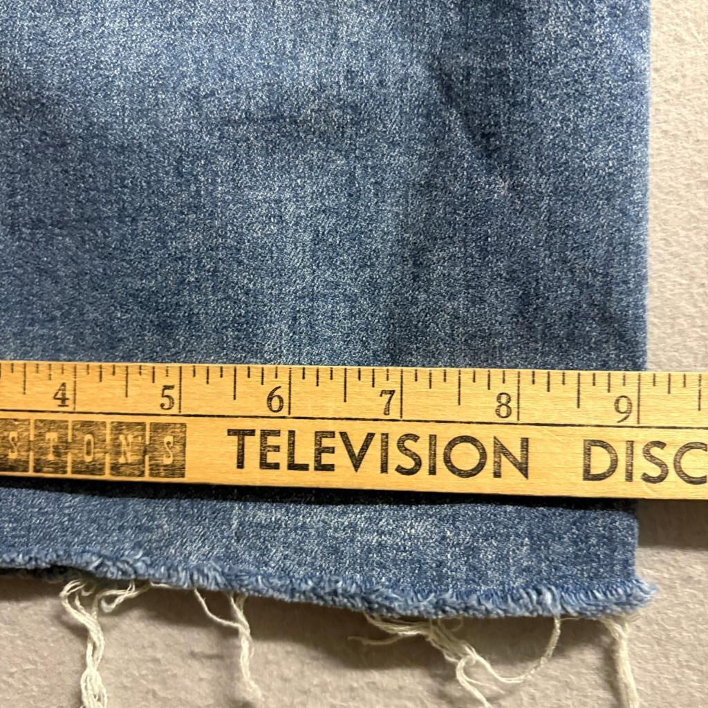 Unbranded Wide Leg Crop Jeans Womens Size 8 Blue Denim Raw Hem High Rise Stretch