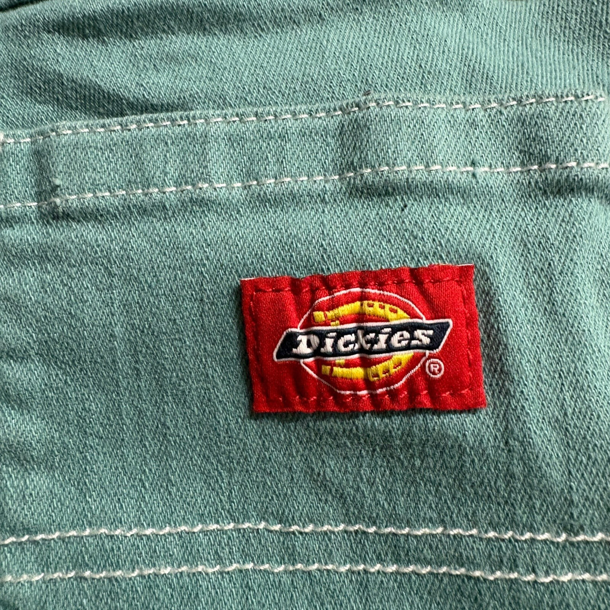 Dickies Carpenter Jeans Mens 28x33 Green Denim Utility Work Pants