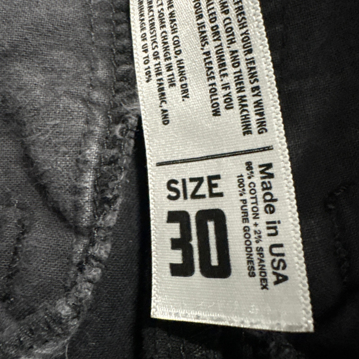 The Kennedy Denim Co Mens Size 30 Slim Straight Black Jeans Made in USA Stretch