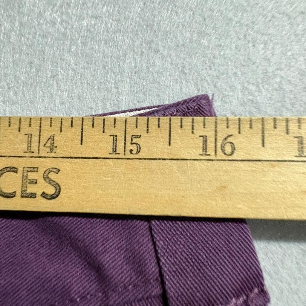 Dickies Double Knee Loose Fit Pants Womens 32x27 Purple Raw Hem Workwear