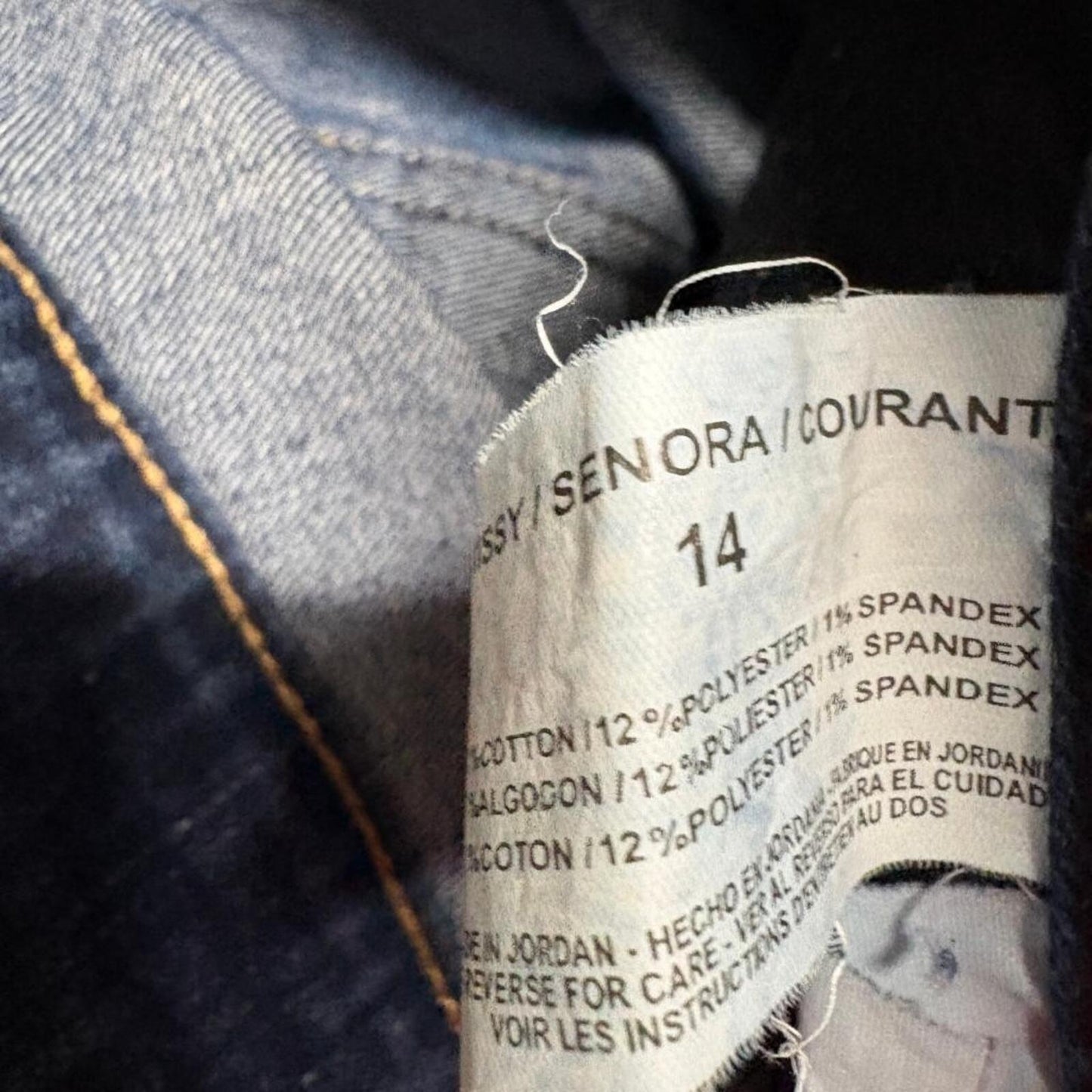 Bandolino Caroline Jeans Womens 14 Blue Denim Straight Leg Stretch Comfort