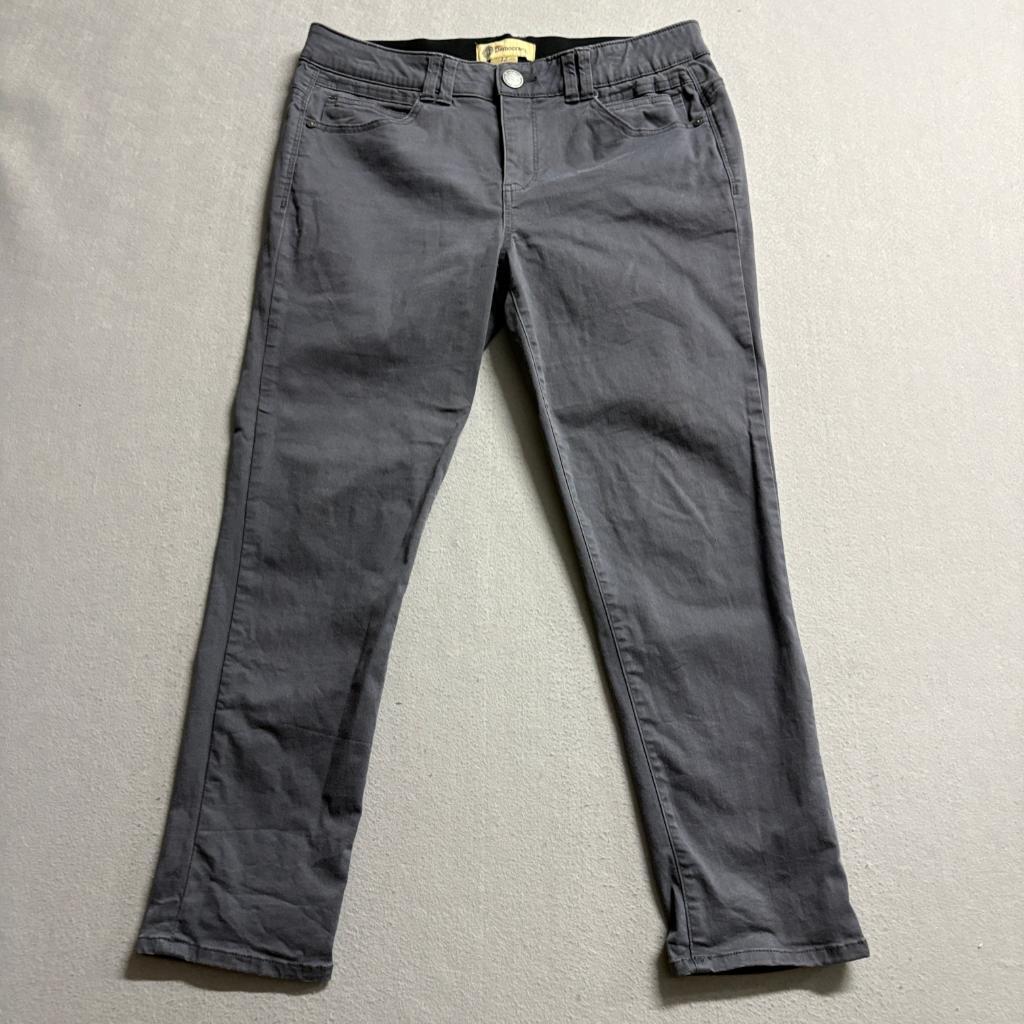 Democracy Ab Technology Jeans Womens 12 Gray Crop Stretch Denim Pants