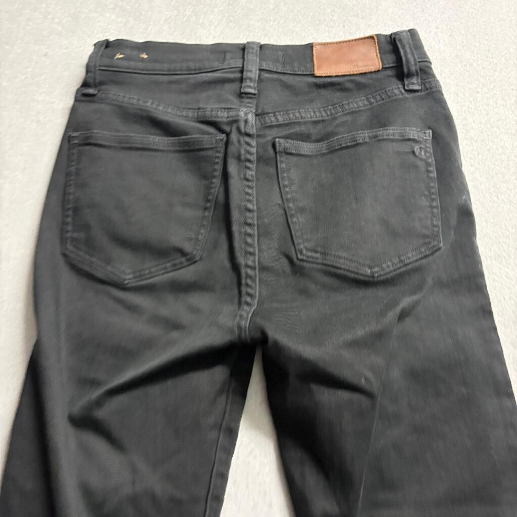 Madewell 10 High Riser Skinny Skinny Jeans Womens 25 Black Stretch Denim