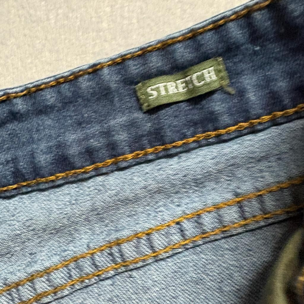 Smith & Mills Denim Mens Jeans 32x32 Blue Stretch Straight Leg Cotton Blend