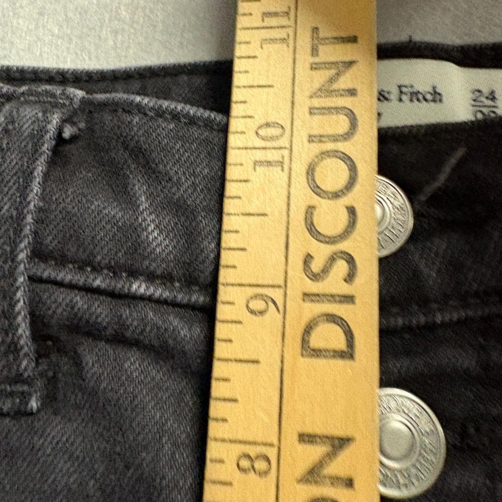 Abercrombie & Fitch The Skinny High Rise Jeans Womens 24/00s Black Button Fly