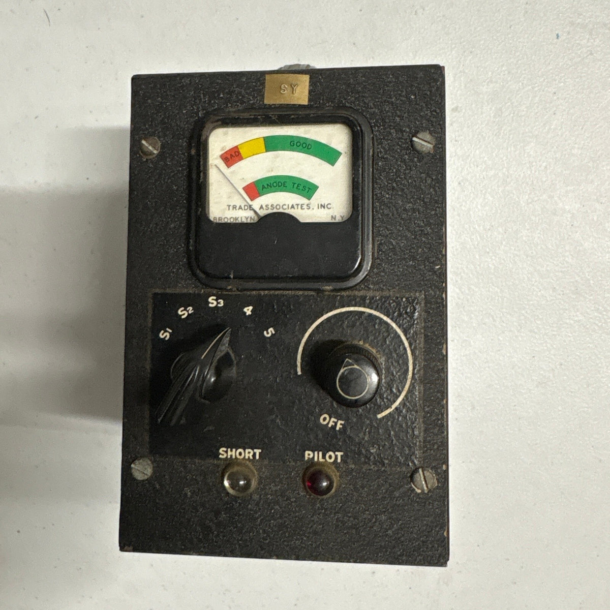 Vintage Trade Associates Vacuum Tube Anode Tester Model SY Brooklyn NY