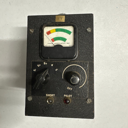 Vintage Trade Associates Vacuum Tube Anode Tester Model SY Brooklyn NY