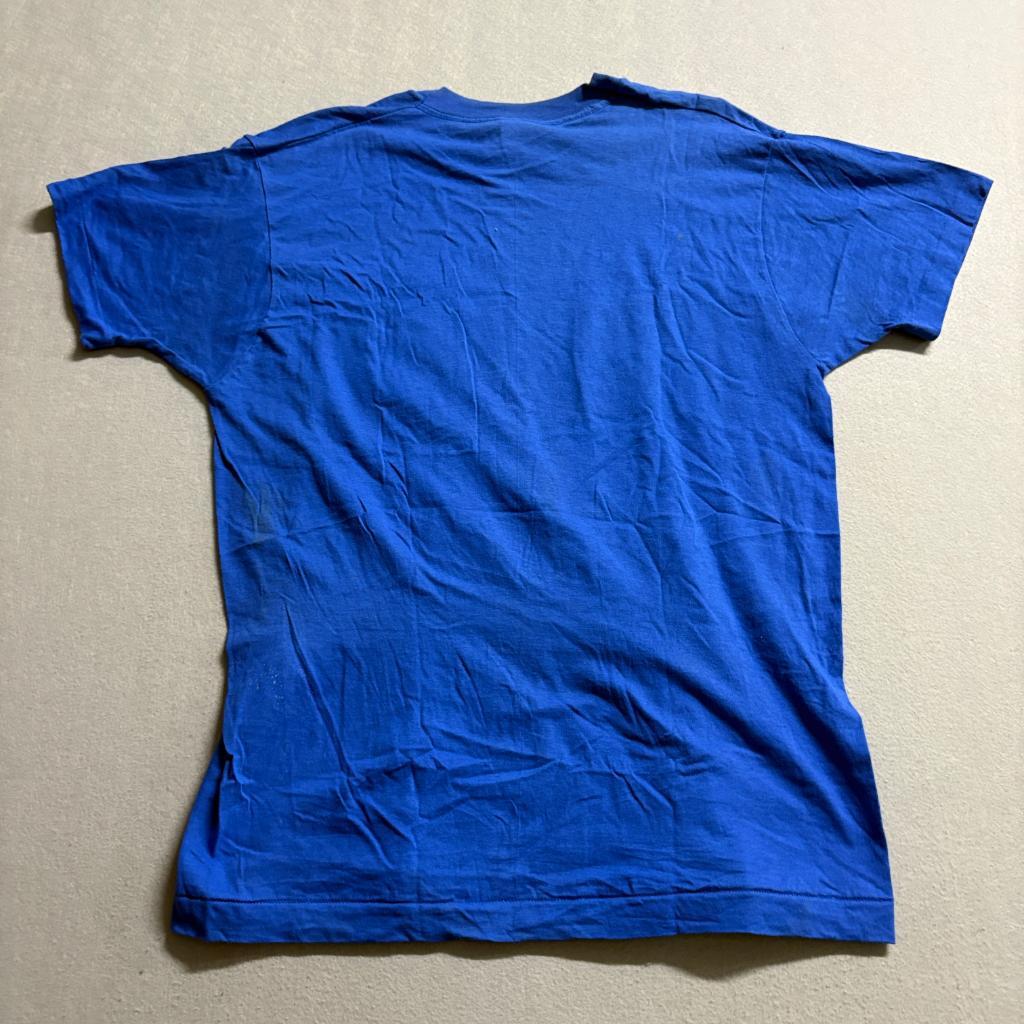 Vintage Fruit of the Loom Pocket T-Shirt Mens XL Blue Single Stitch Made in USA