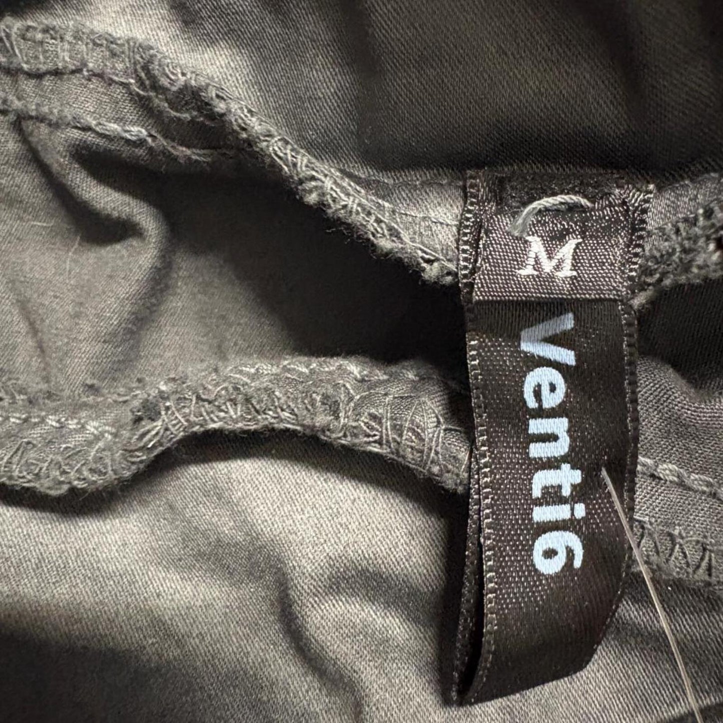 Venti6 Womens Star Back Pocket Pants M Gray Cotton Stretch Made in Italy Jogger