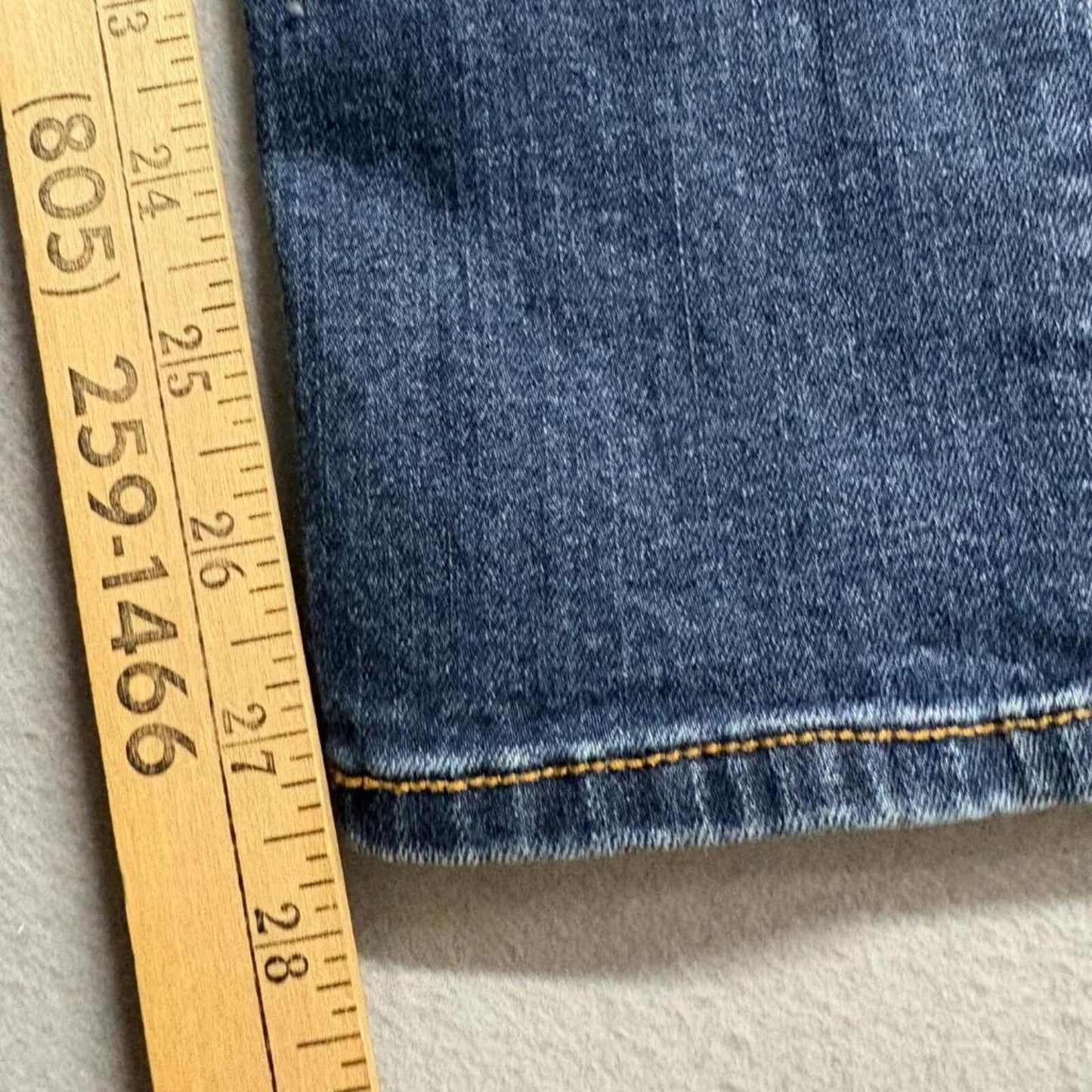 American Bazi Skinny Jeans Womens Size 9 Blue Denim Stretch Roll Up 29x28 USA