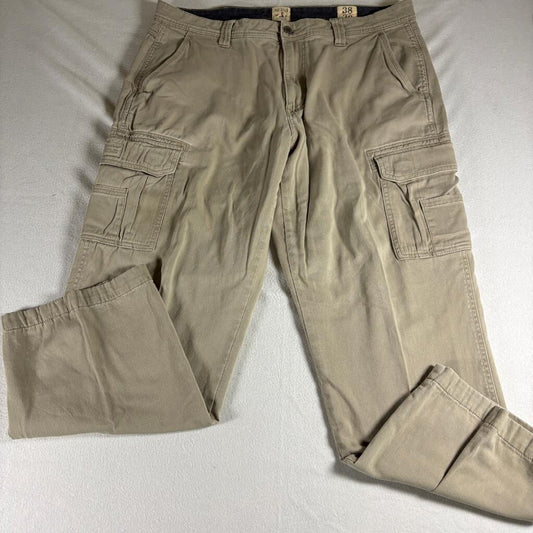 Redhead Flannel Lined Cargo Pants Mens 38x30 Khaki Tan Stretch Outdoor Hiking