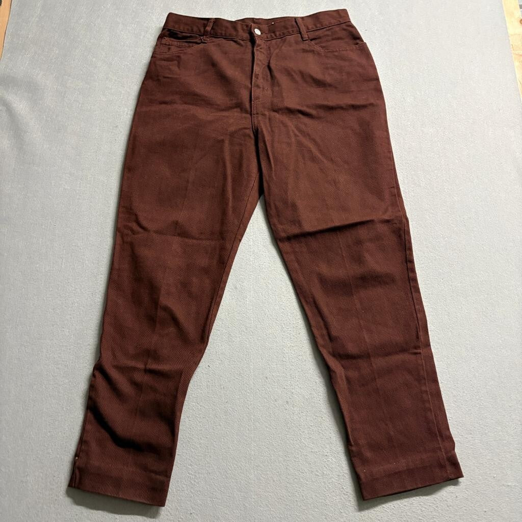 Vintage Wave Clothing Jeans Womens Size 15 Brown Denim High Rise Tapered USA