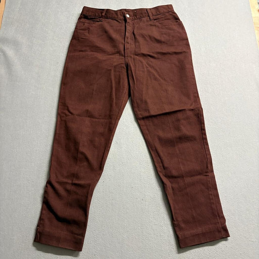 Vintage Wave Clothing Jeans Womens Size 15 Brown Denim High Rise Tapered USA